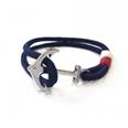PULSERA ANCLA MARINA AZUL MARINO,AZUL Y ROJO L: 19 CM